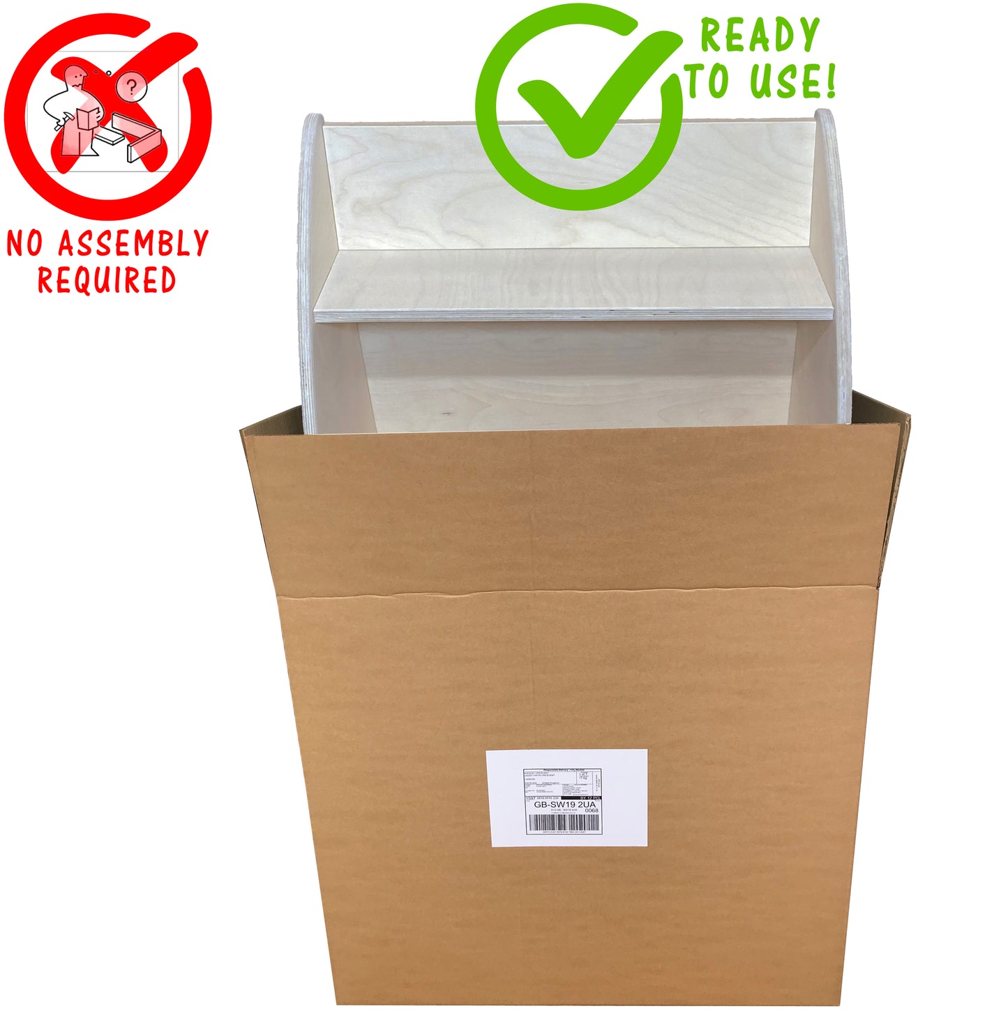 Personalised Wooden Toy Box – Montessori Nursery, Fully Assembled, Child-Safe, Ages 1-5