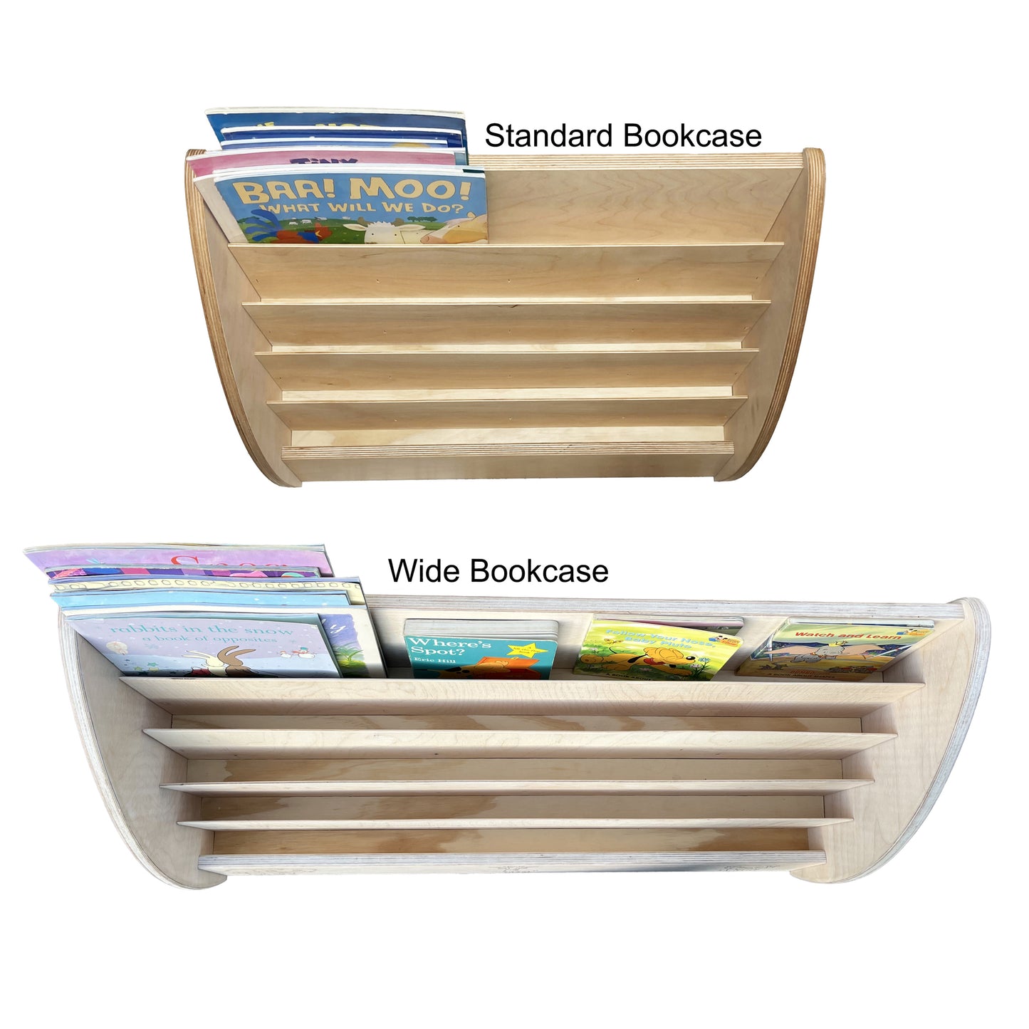 Montessori Safari Bookcase Personalised & Handmade in UK, Fully Assembled, Lifetime Guarantee