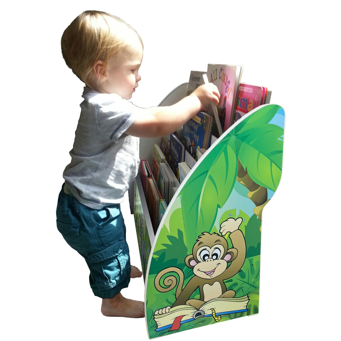 Reading Animals Themed Personalised Kids Book Storage