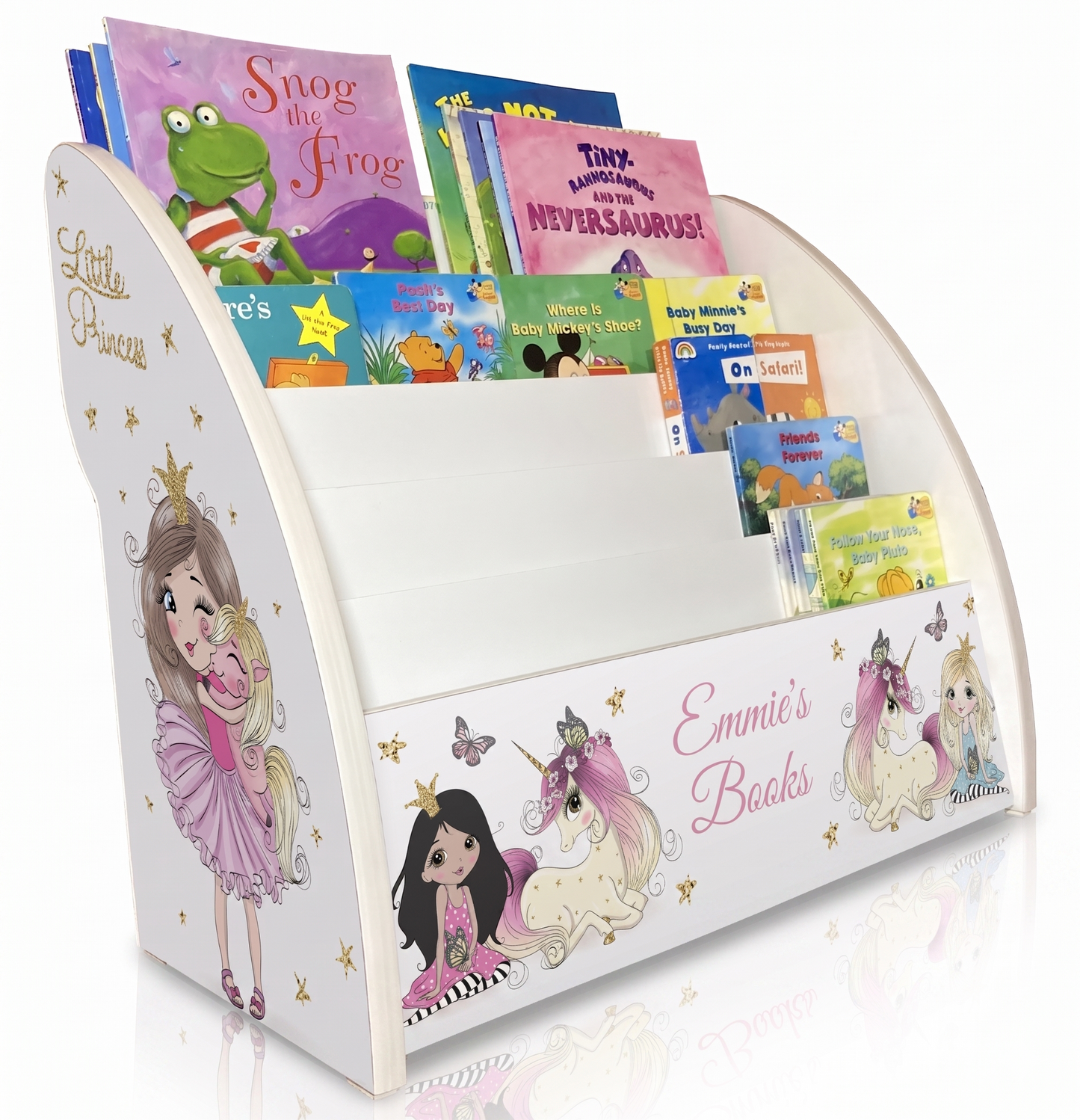 Girls Princess Bookcase | Handmade in UK | Comes Fully Assembled