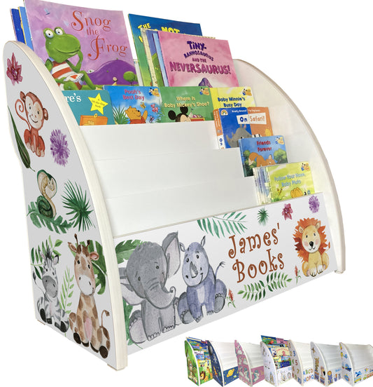 Personalised safari themed toddlers bookcase