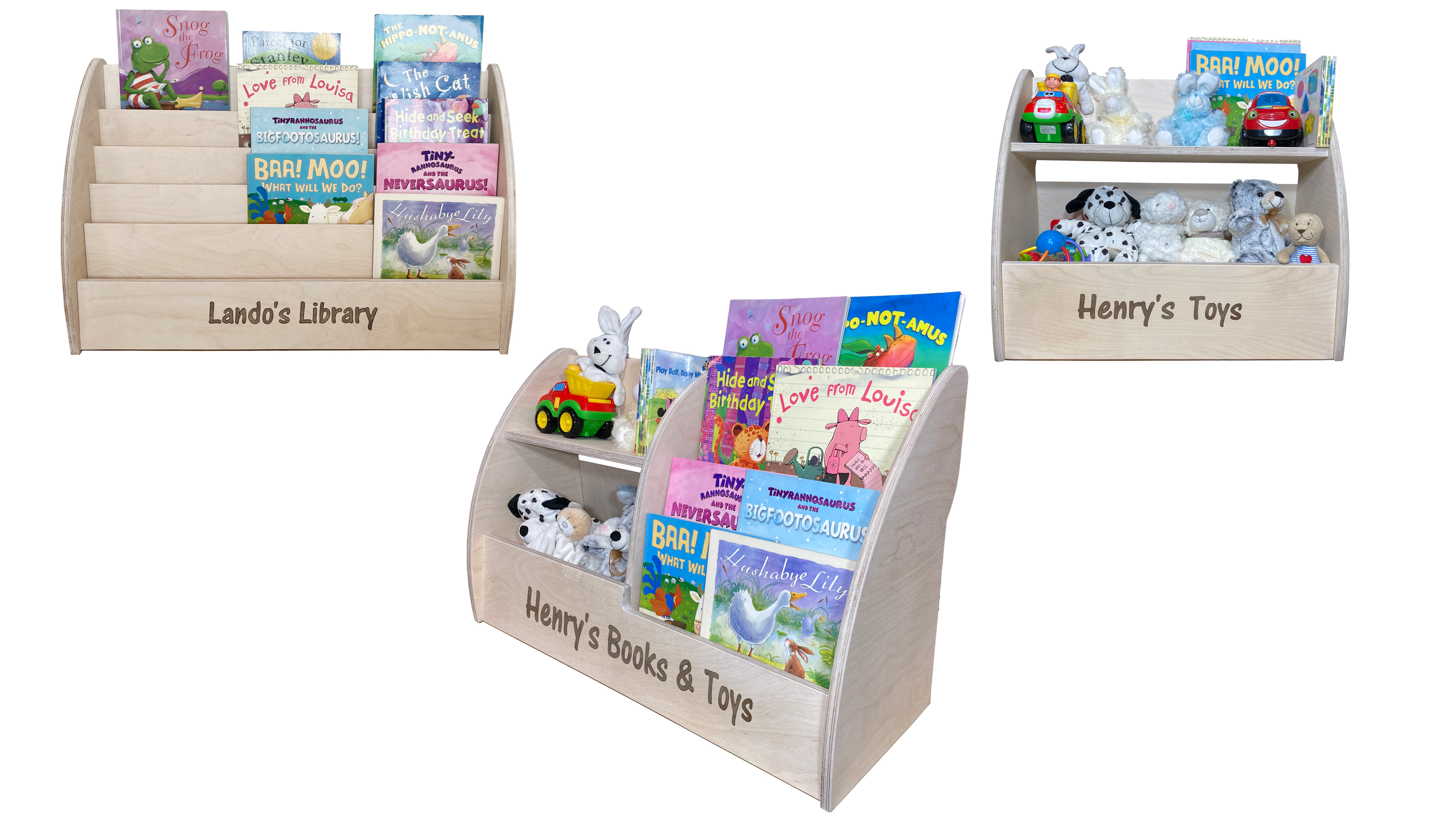 Load video: handcrafted wooden montessori bookcases and toys stands
