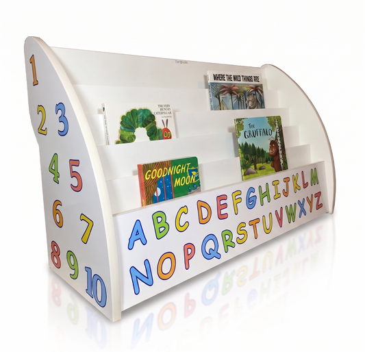 abc alphabet bookshelf, alphabet bookshelf for kids, abc book storage, letters bookcase, numbers and letters bookshelf