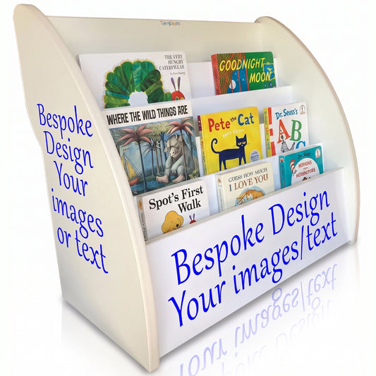 bespoke kids bookshelf, bespoke childrens bookcase, custom child book storage, disney bookcase, donaldson bookcase, peter rabbit bookcase, gruffalo bookcase, donaldson bookcase