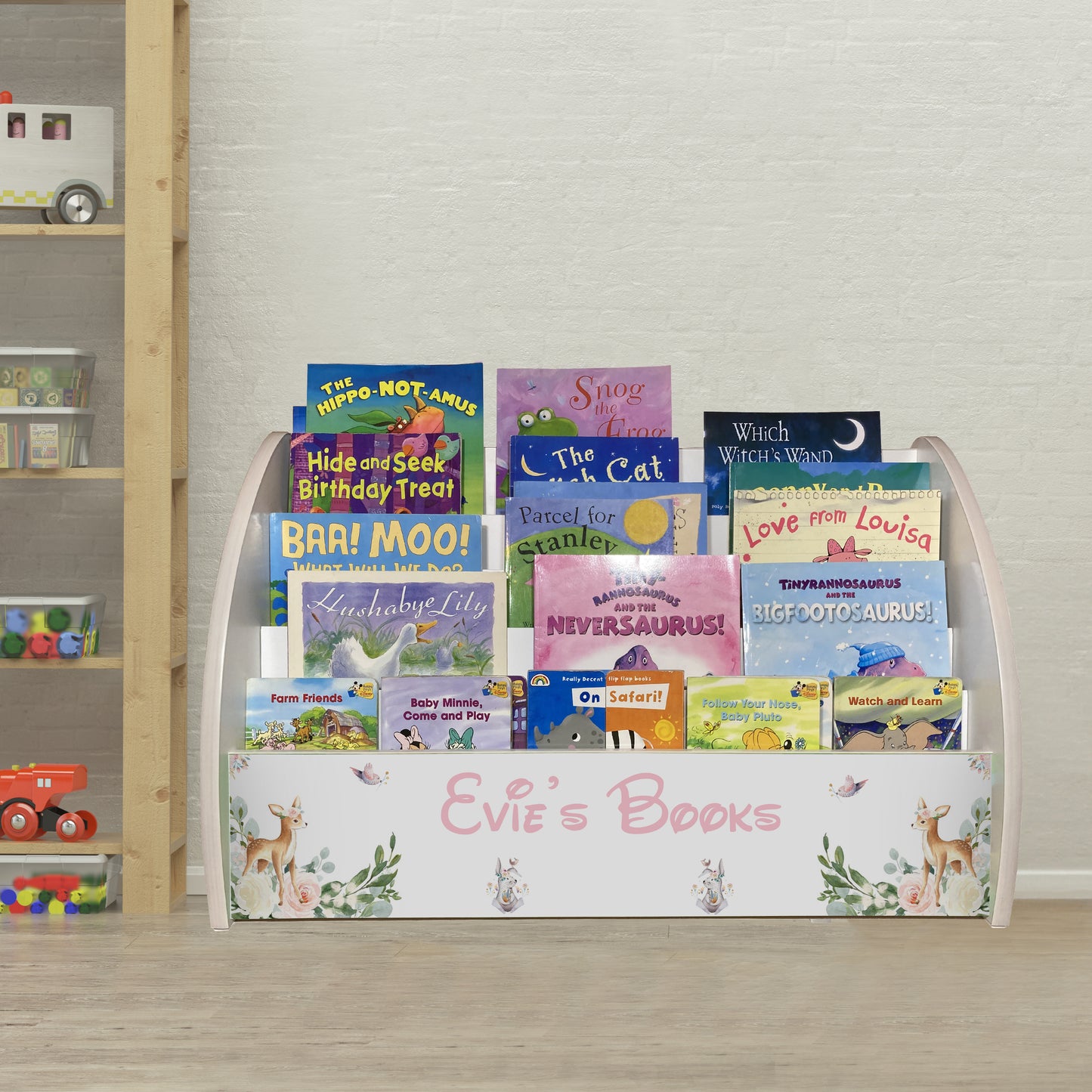 Deers Kids Bookshelf Named and Fully Assembled