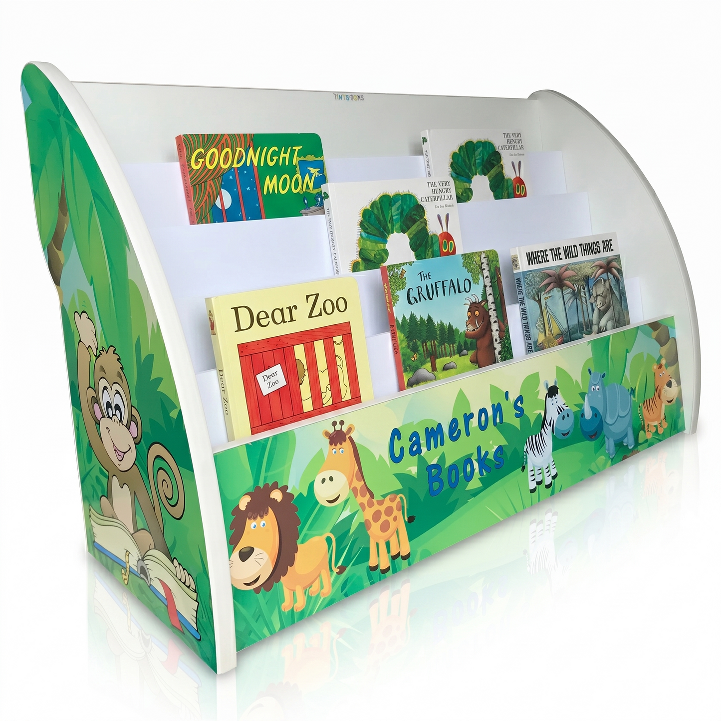 jungle bookcase, jungle bookshelf, jungle books storage, jungle animals furniture, jungle animals book case