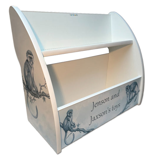 Monkeys Themed Toys Storage for Toddlers Nursery | Personalised and Fully Assembled