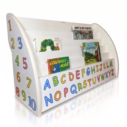 abc alphabet bookshelf, alphabet bookshelf for kids, abc book storage, letters bookcase, numbers and letters bookshelf