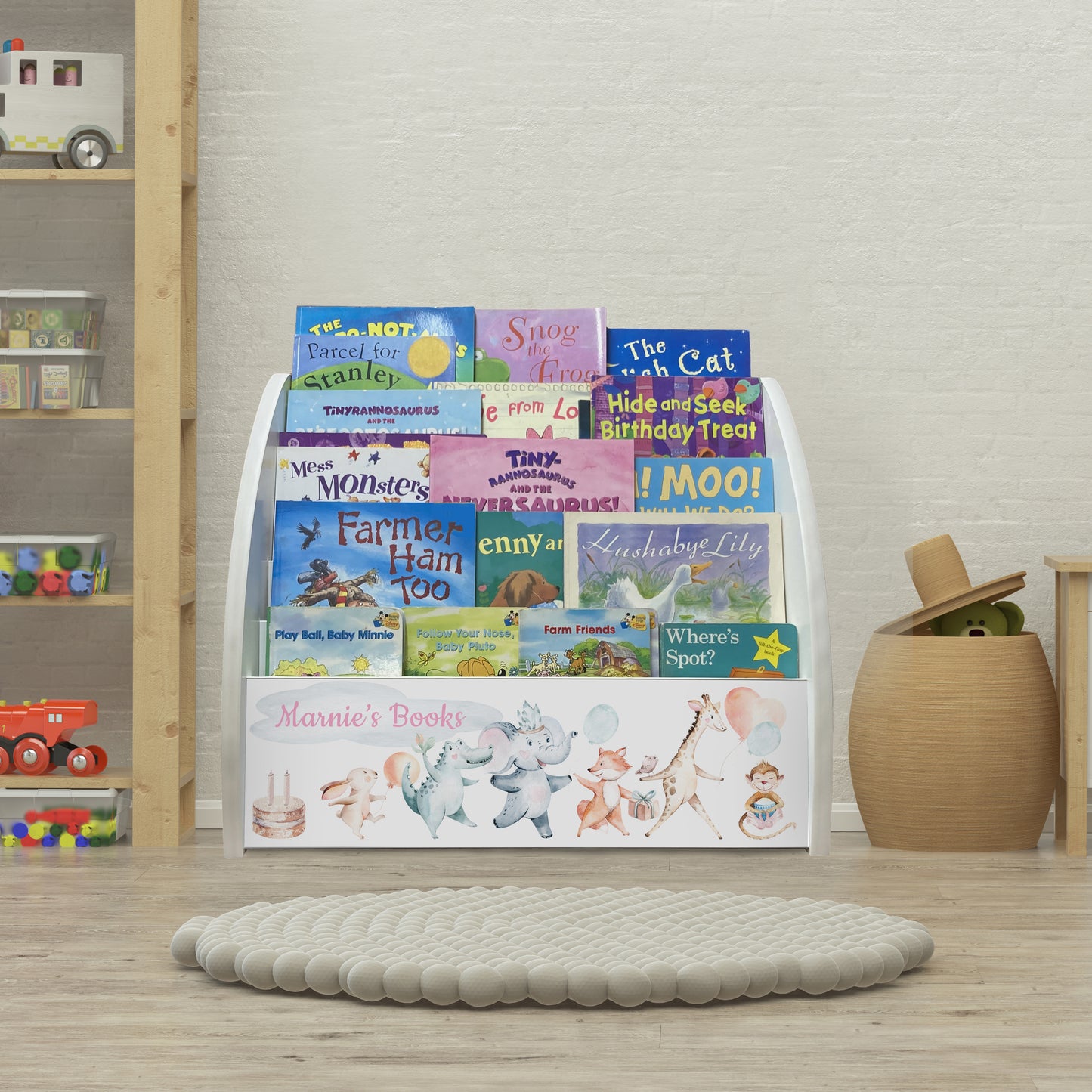Bespoke Kids Bookcase for ages 1-5 - Their favourite custom design Bookshelf - comes Fully Assembled