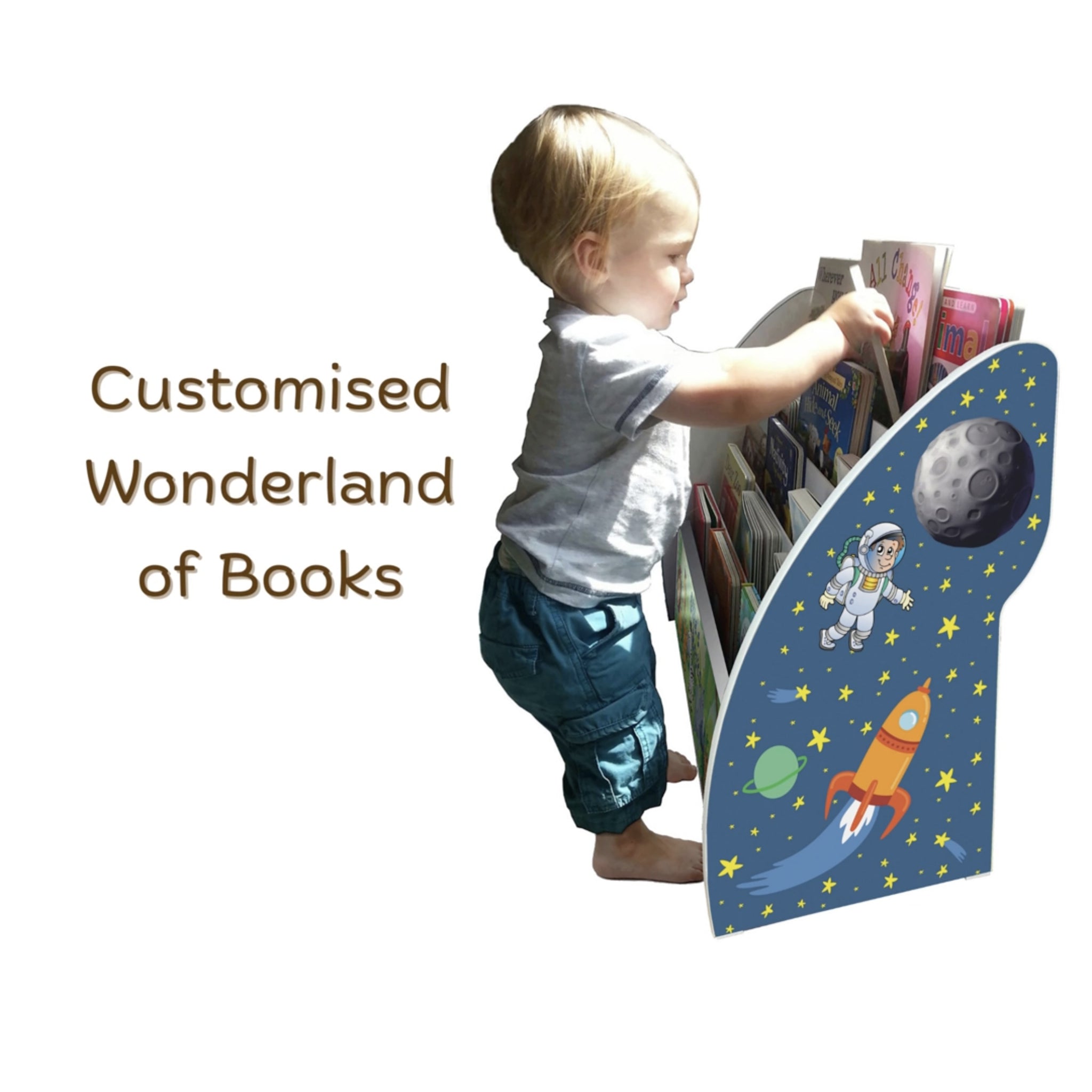 Space Stars Planets Kids Bookcase Fully Assembled Bookshelf