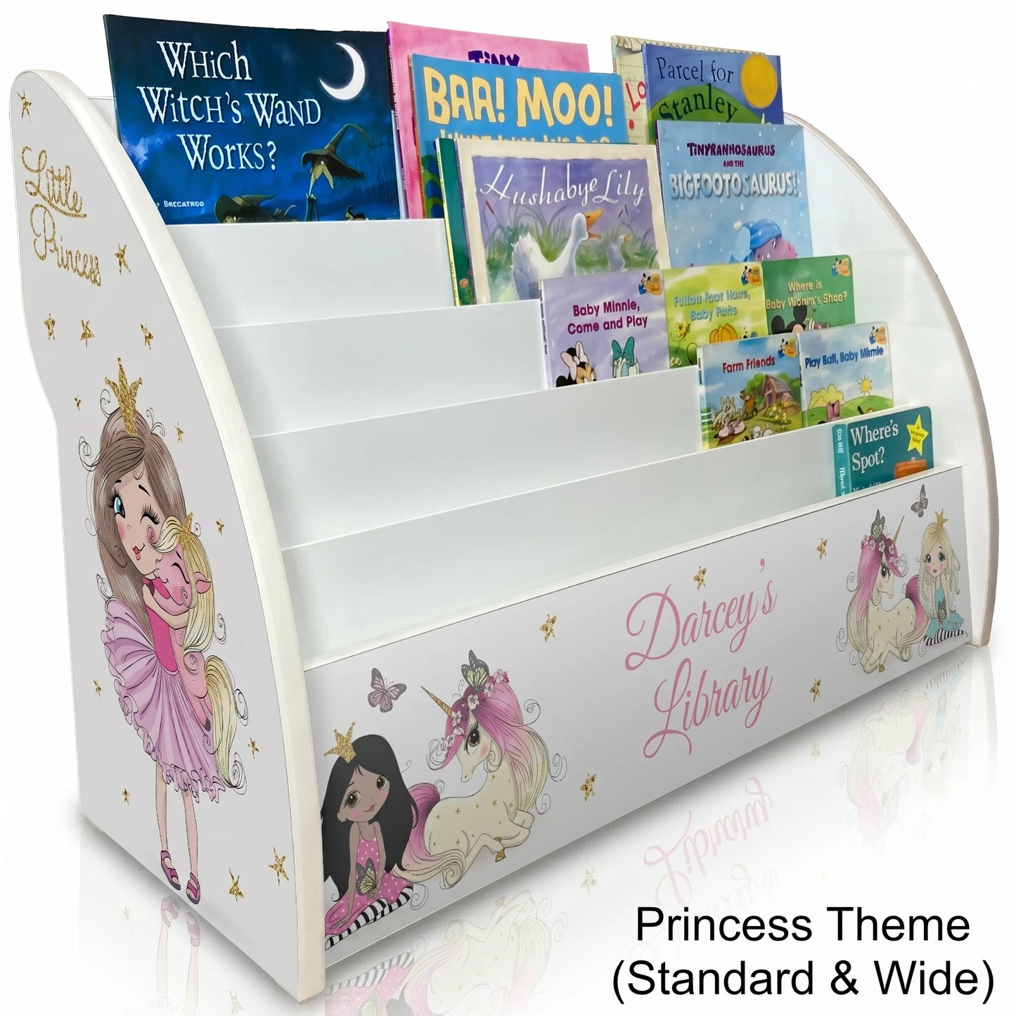 Girls Princess Bookcase | Handmade in UK | Comes Fully Assembled