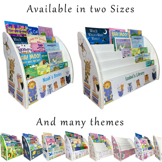 personalised kids bookshelf, child bookcase, baby bookcase, childrens bookshelf