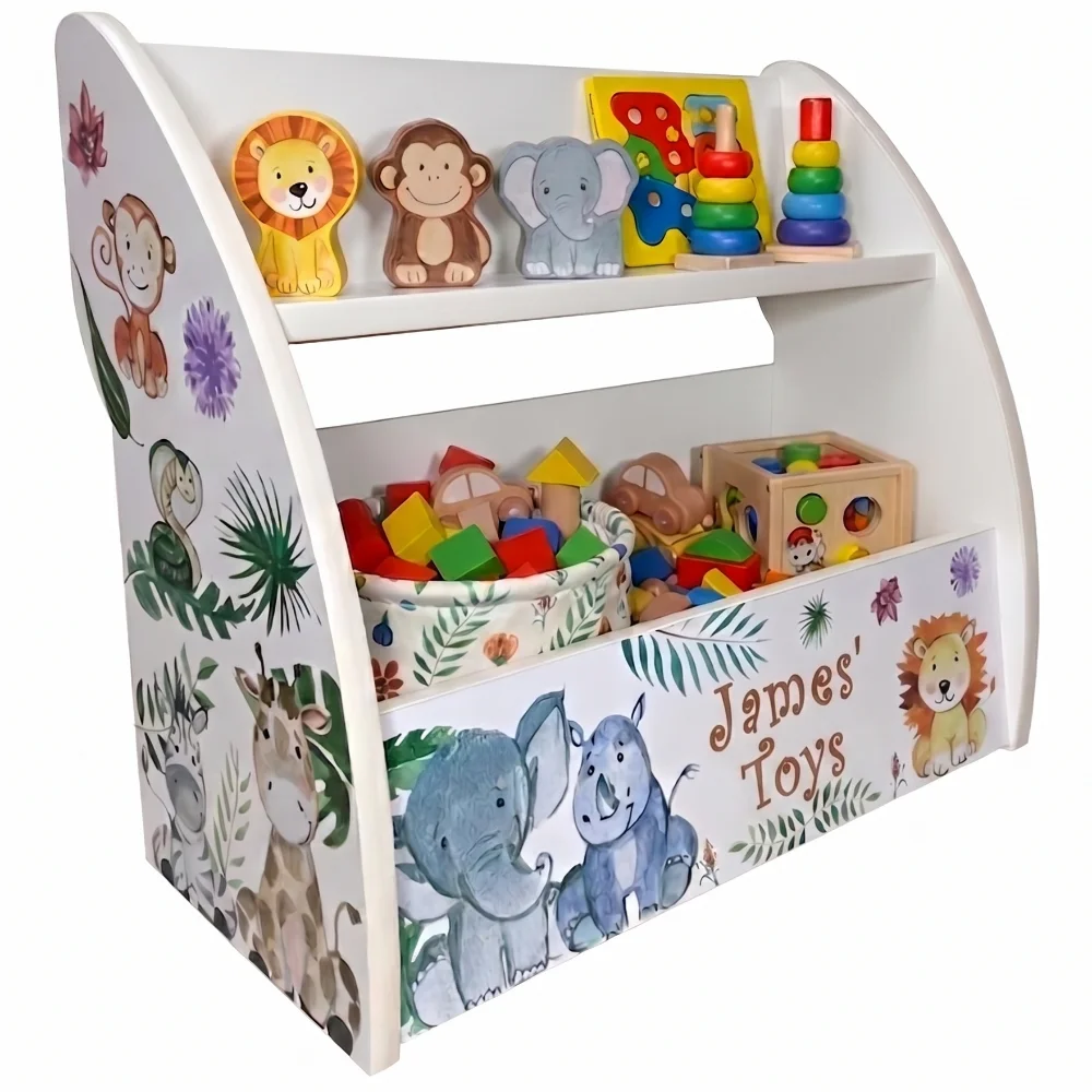 Safari Toys Nursery Storage Personalised and Fully Assembled