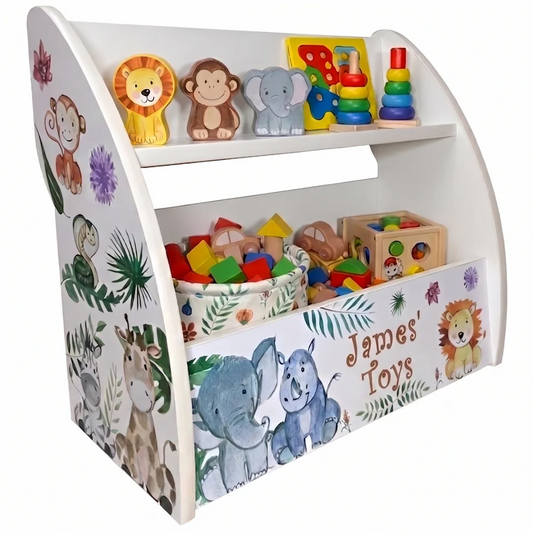 Safari Toys Nursery Storage Personalised and Fully Assembled