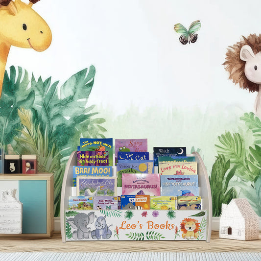 Safari themed kids bookshelf