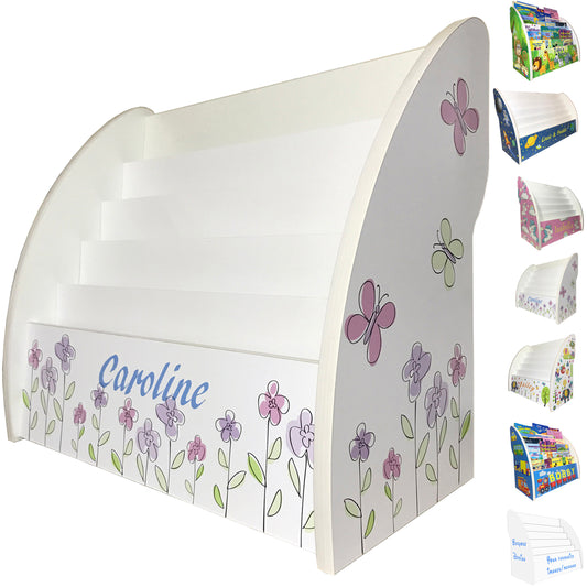 flowers bookcase, flowers bookshelf, girls bookcase design, flowers book storage