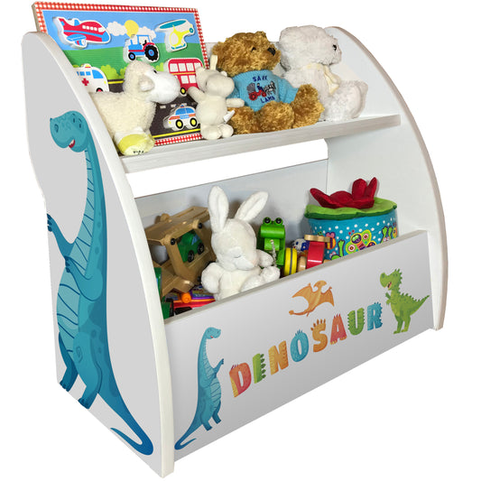 Dinosaurs (white) Toys Stand With Name and Fully Assembled