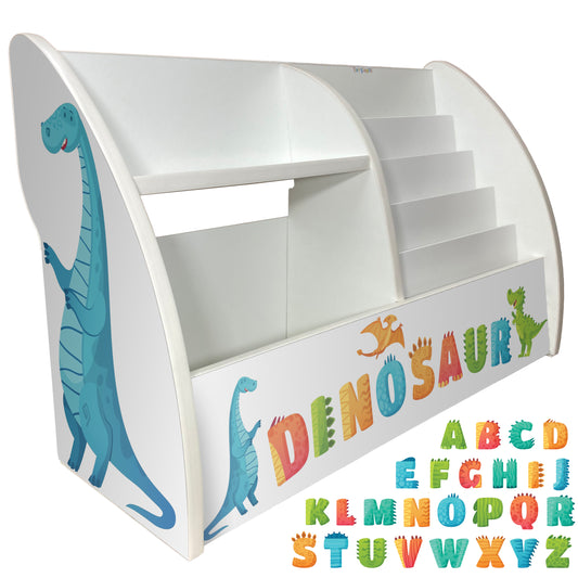 Dinosaurs Books and Toys Stand Named and Fully Assembled