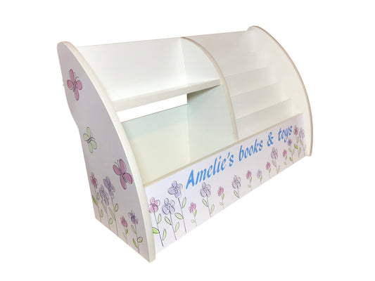 Flowers Books and Toys Stand Personalised and Fully Assembled