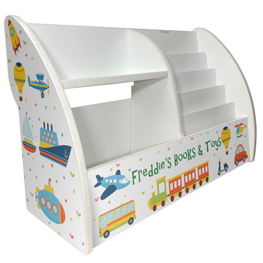 Transport Books and Toys Nursery Organiser Named and Fully Assembled